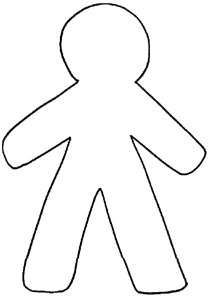 Free child outline download. Body clipart printable