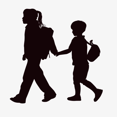 Children silhouettes image run. Child clipart silhouette
