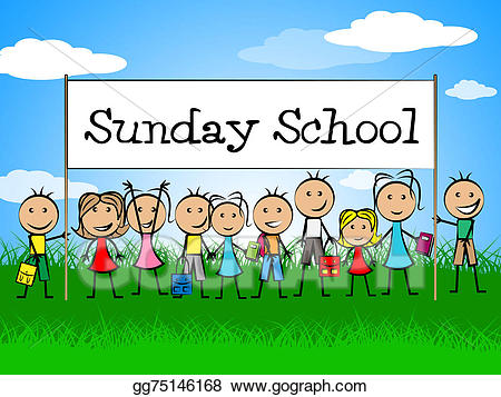 clipart child sunday school