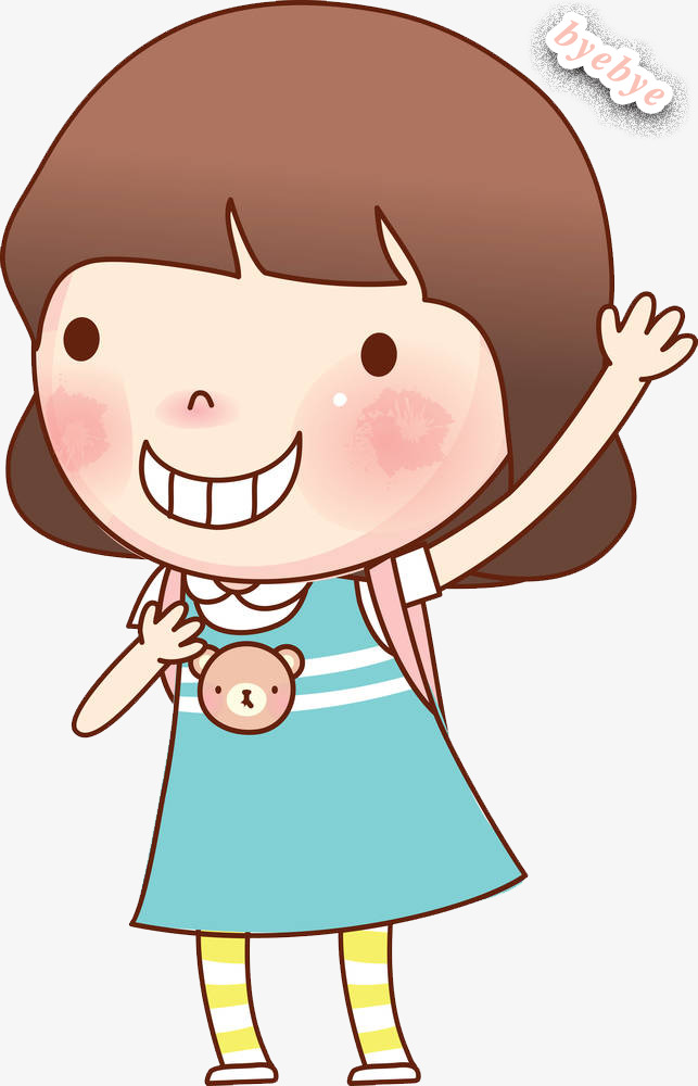 child clipart wave goodbye