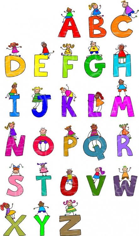 children clipart alphabet