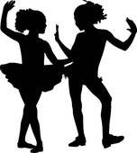 Jazz silhouette panda free. Children clipart dancer