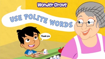 Use words grade by. Children clipart polite