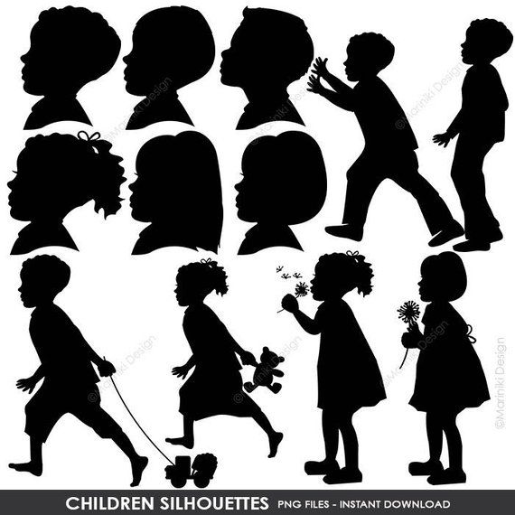silhouette clipart child