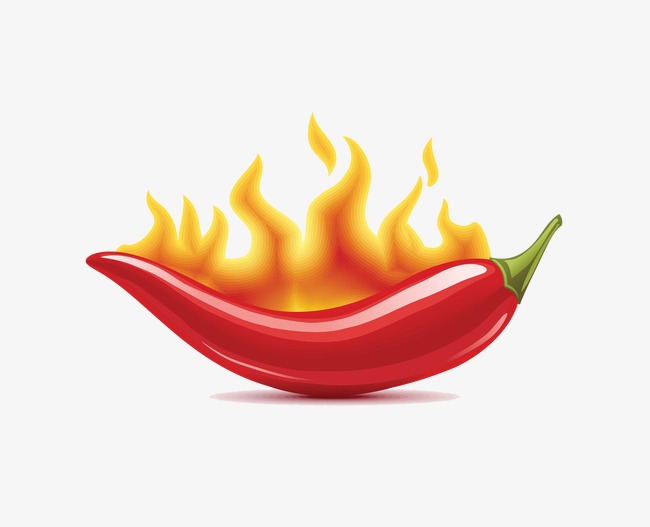 Red vegetables fire png. Chili clipart smoke