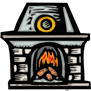 fireplace clipart winter