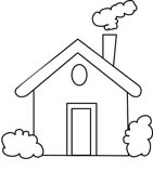 Free black and white. Houses clipart clothes