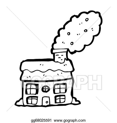 chimney clipart black and white