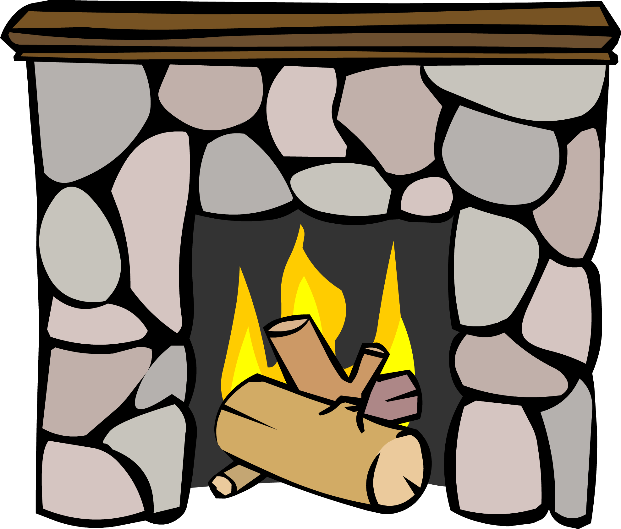 fireplace clipart chimenea