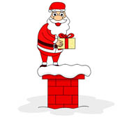 chimney clipart christmas sleigh