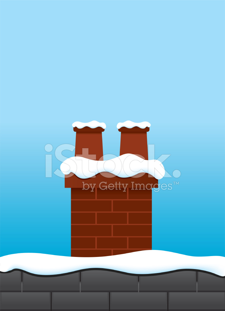 chimney clipart snowy