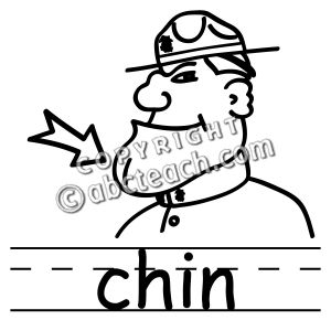 Chin clipart black and white. 