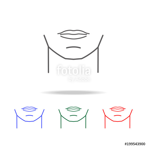 Chin clipart body part. Man icon elements of