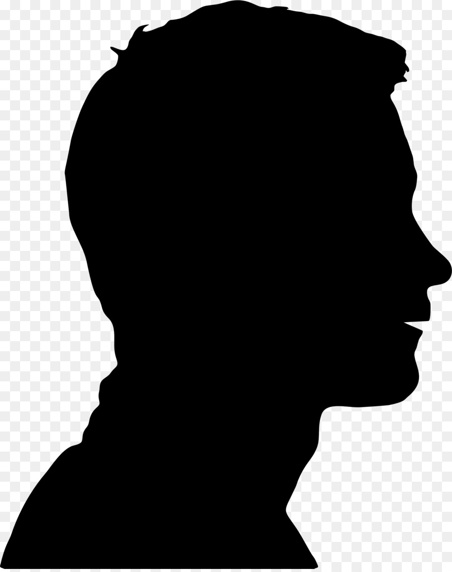Head face silhouette clip. Chin clipart human neck