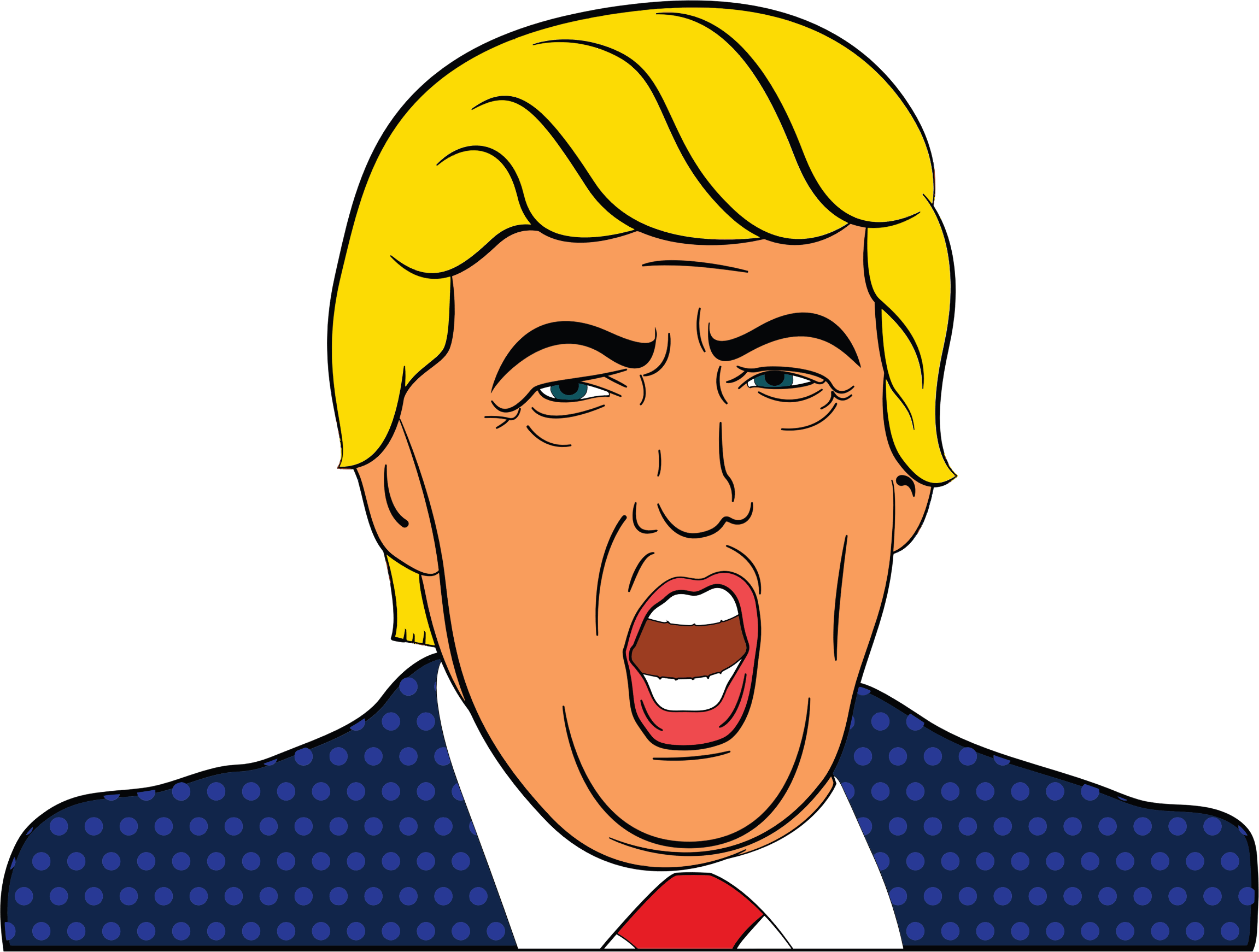 Angry trump transparent png. Politician clipart animated