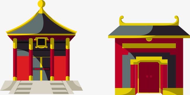 China clipart building chinese. Vector traditional architecture red