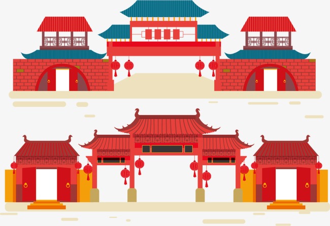 China clipart building chinese. Vector elements construction signs