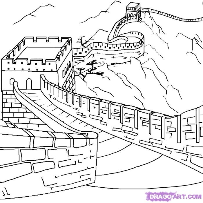 China clipart color. Stylish great wall of