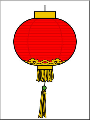 China clipart color. Clip art chinese lantern