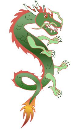 Clip art vertcal. Chinese clipart dragon