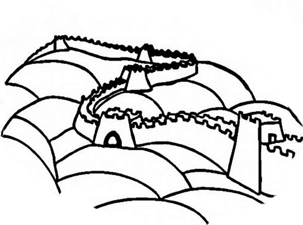 China clipart drawing. The great wall of