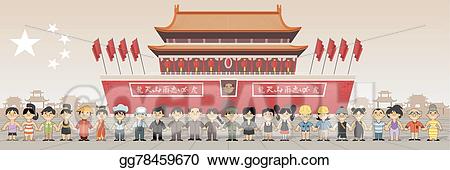 China clipart forbidden city. Clip art vector in