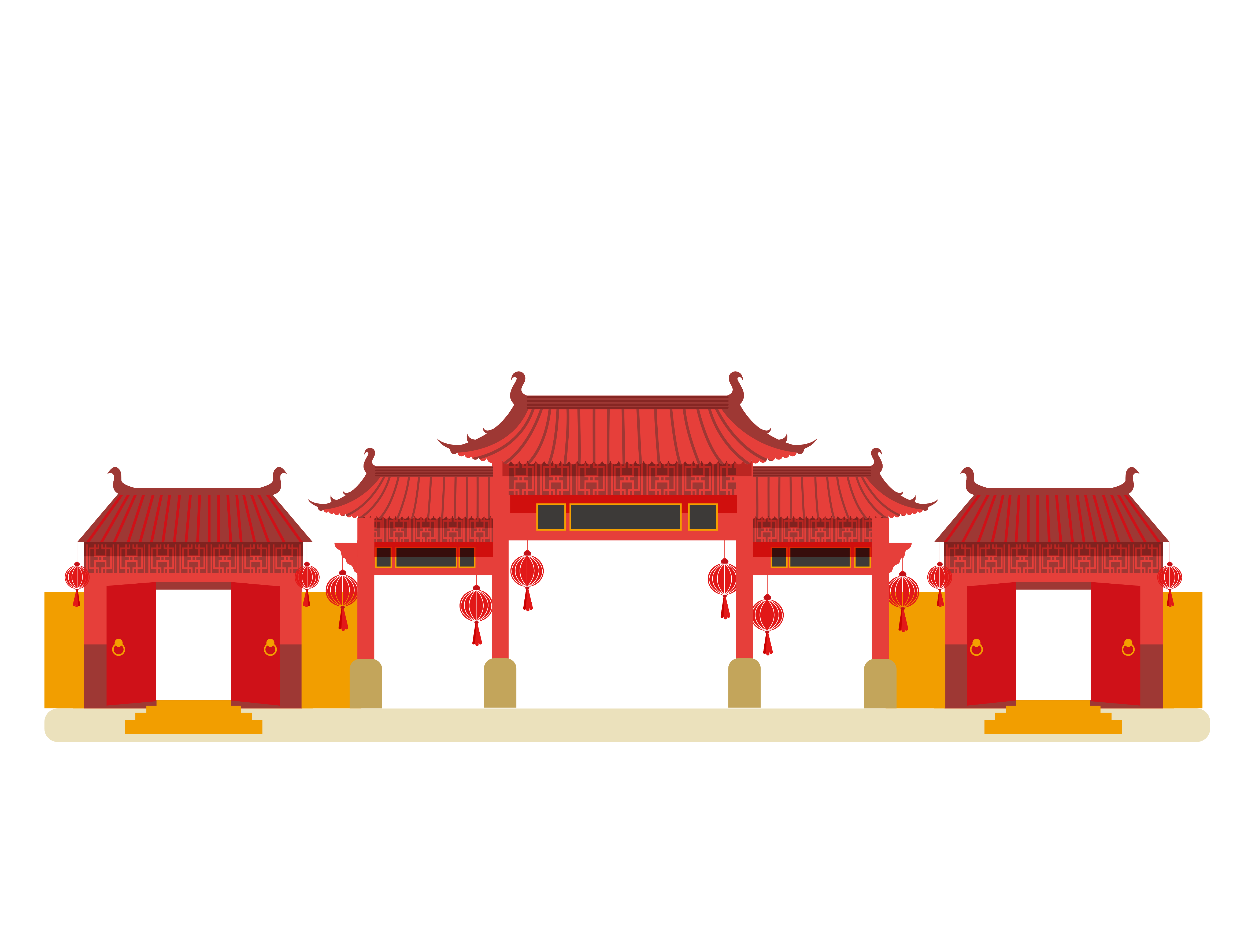 Gate clipart old gate. China building clip art