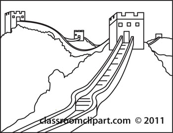 China clipart outline. Architecture great wall of