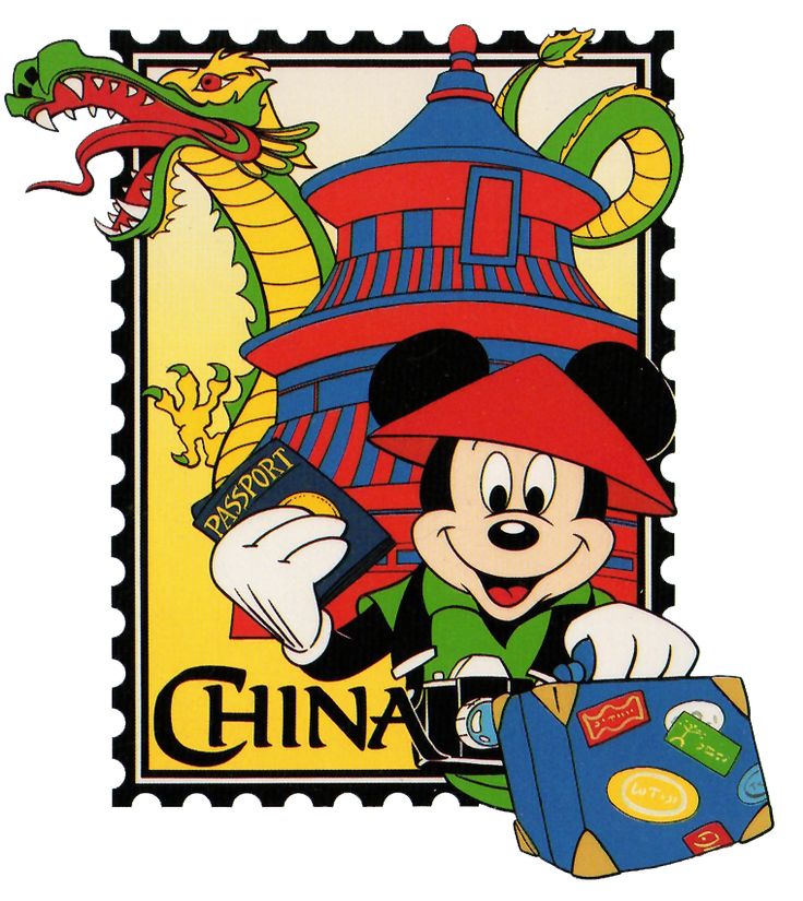 China clipart stamp.  best mickey images
