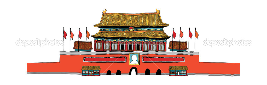 China clipart vector. Beijing clipground the forbidden