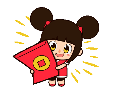 Chinese clipart animation. Line creators stickers happy