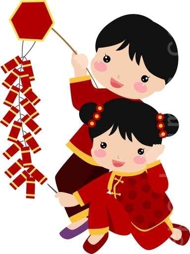 Cute new year clipground. Chinese clipart cartoon