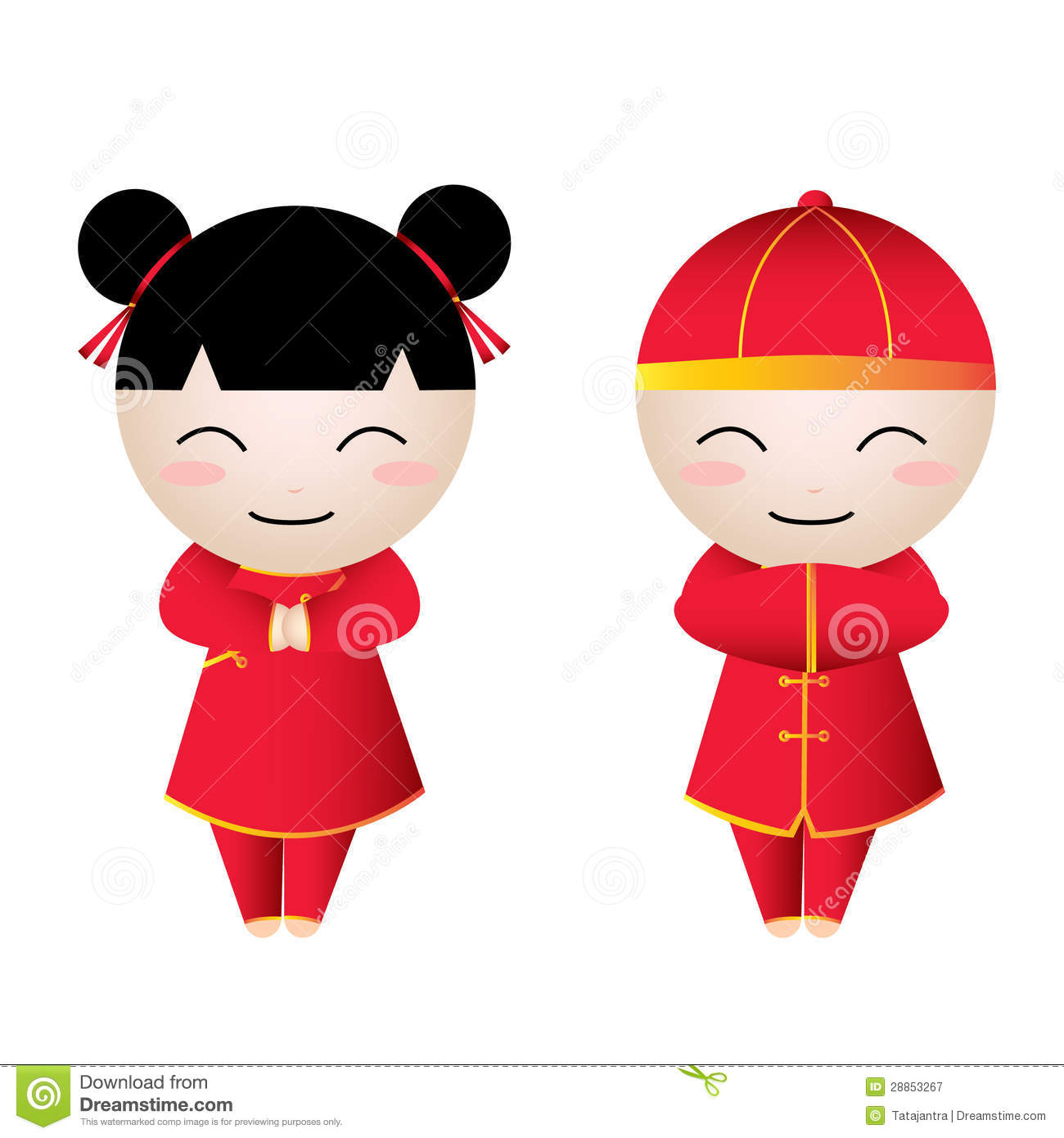 Pencil and in color. Chinese clipart kid chinese