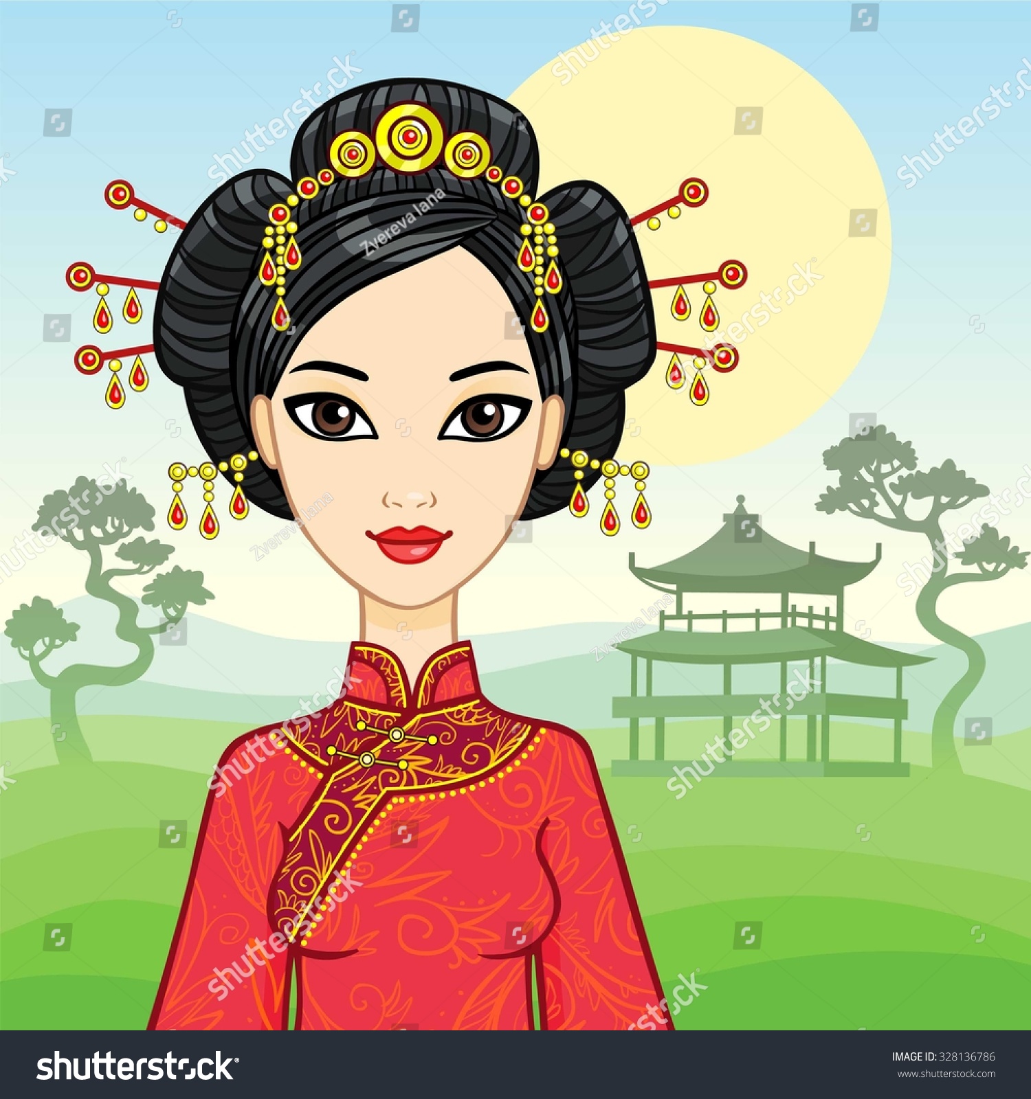 Chinese clipart vector. Woman free collection download