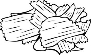 chip clipart black and white