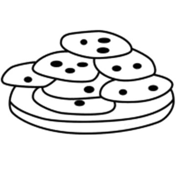 chip clipart coloring page