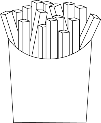 French clip art. Fries clipart black and white