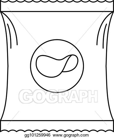 chip clipart outline