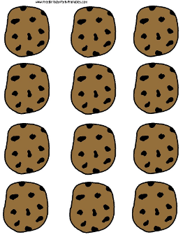 Free chocolate cookie printable. Chip clipart template