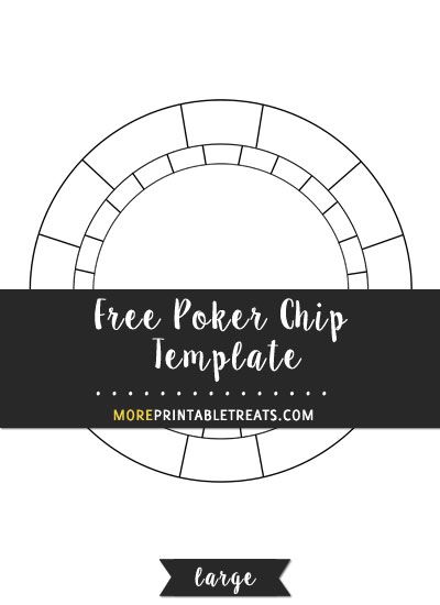 Free poker large shapes. Chip clipart template