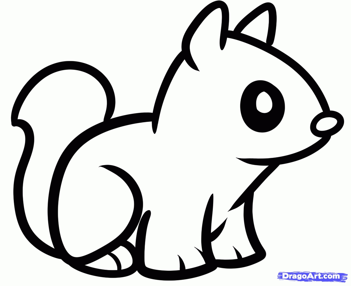 chipmunk clipart black and white