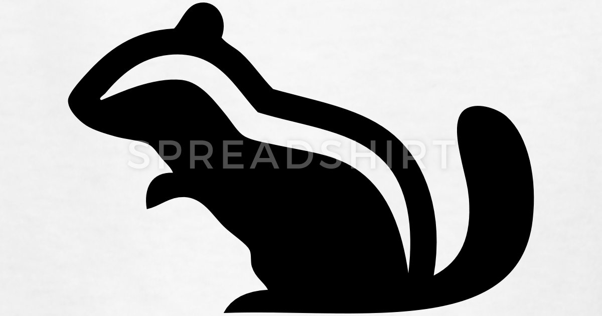 chipmunk clipart black and white