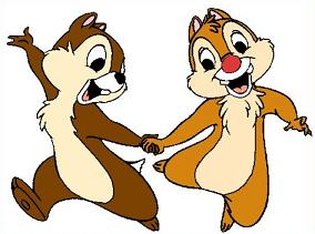 Pencil and in color. Chipmunk clipart dancing