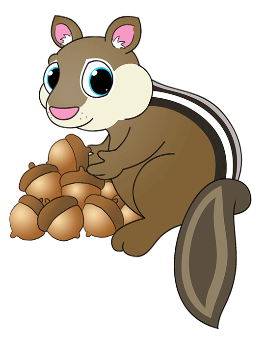 Image result for cartoon. Chipmunk clipart simple