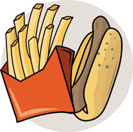 chips clipart hot dog