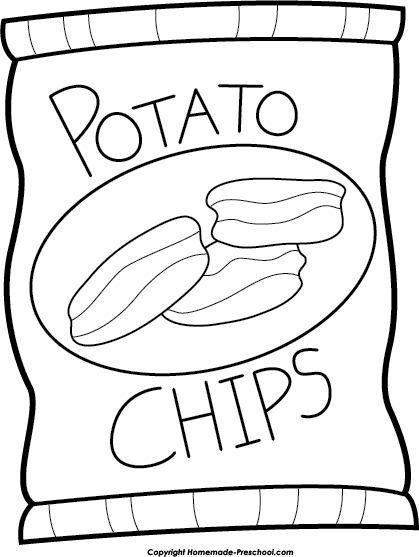 chips clipart outline