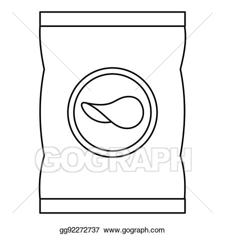 chips clipart outline