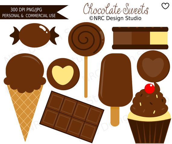 brownie clipart simple chocolate