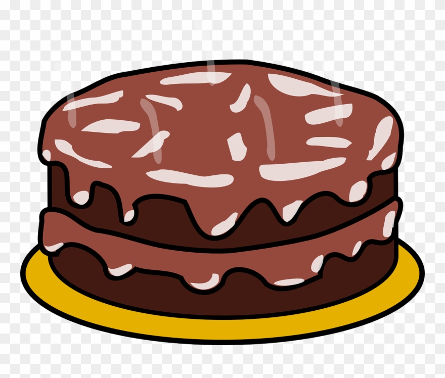 Chocolate clipart chocolate dessert. Cake frosting birthday clip