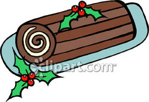 Cake roll royalty free. Chocolate clipart christmas